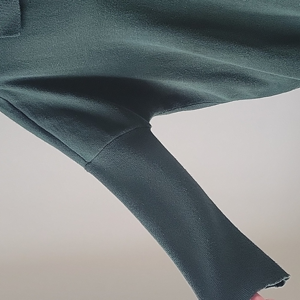 Tuckernuck Dark Green Clayton Knit Polo 3/4 Sleeves‎ Linen Women Sz M/L - Picture 11 of 16
